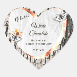 Witte houtproducten Etiket Roos Gold Lijst Butterf