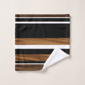 Witte houtstrepen #1 bad handdoek (Wasdoekje)