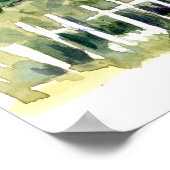 Witte Huis Amerikaanse Vlag Bos Bomen Poster (Hoek)