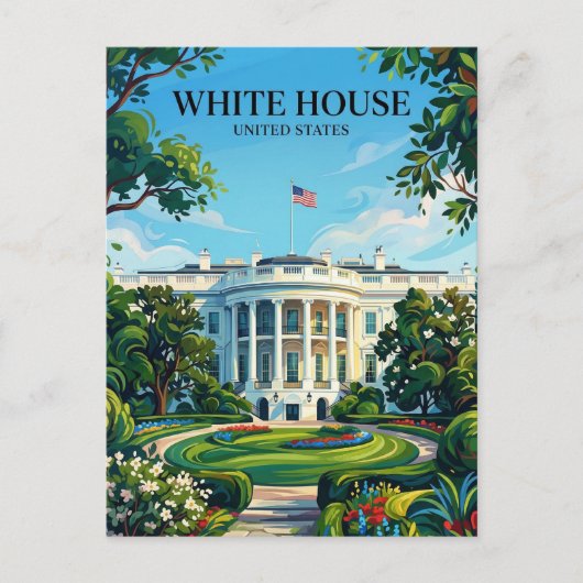 Witte Huis District of Columbia Briefkaart (Voorkant)