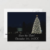 Witte Huis en Nationale Boom sparen de Datum Aankondigingskaart (Voorkant / Achterkant)