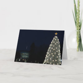Witte Huis en Nationale Kerstfeestdag rond de bome Feestdagen Kaart