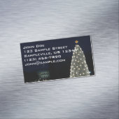 Witte Huis en Nationale Kerstfeestdag rond de bome Magnetisch Visitekaartje (Voorbeeld)