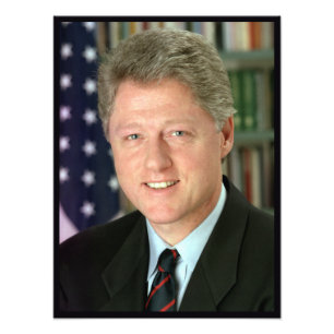 Witte Huis-foto van president Bill Clinton Foto Afdruk