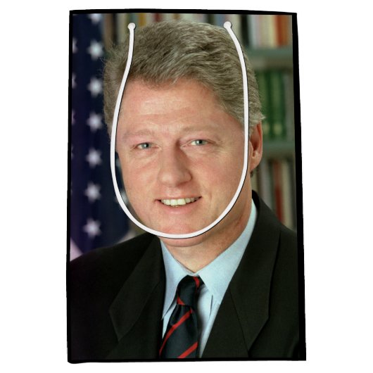Witte Huis-foto van president Bill Clinton Medium Cadeauzakje (Voorkant)