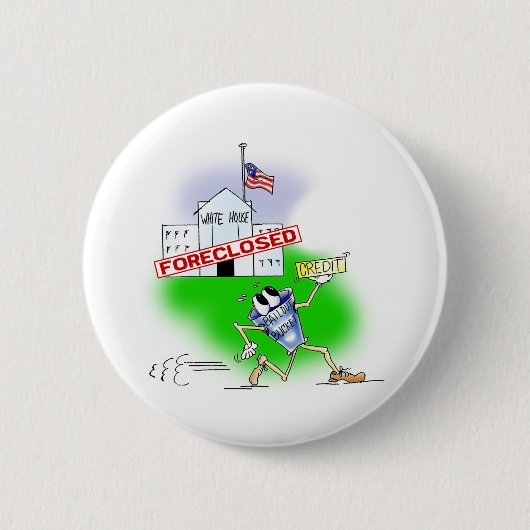 Witte Huis gecensureerd Ronde Button 5,7 Cm (Voorkant)