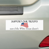 Witte Huis geen steun Bumpersticker (Op auto)