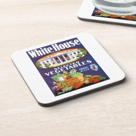 Witte Huis Geselecteerde groenten Bier Onderzetter (Linkerzijde)