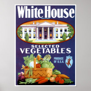 Witte Huis Geselecteerde groenten Poster