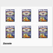 Witte Huis Geselecteerde groenten Vierkante Sticker (Vel)