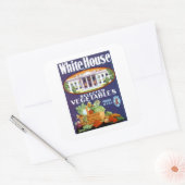 Witte Huis Geselecteerde groenten Vierkante Sticker (Envelop)
