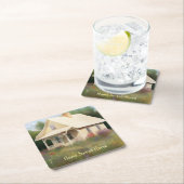 Witte Huis Housewarming Kartonnen Onderzetters (Insitu)