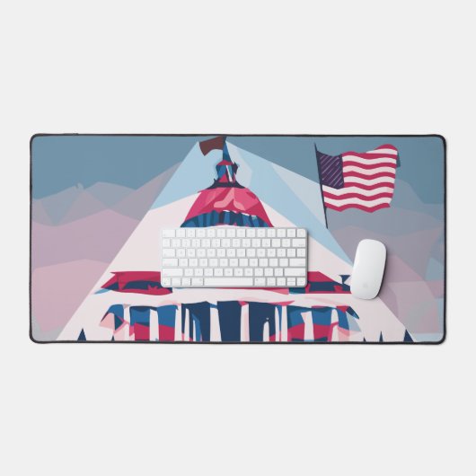 Witte Huis illustratie Bureaumat (Keyboard & Muis)