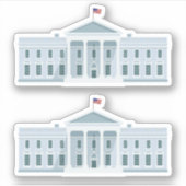 Witte Huis in Amerika Designer Sticker (Voorkant)