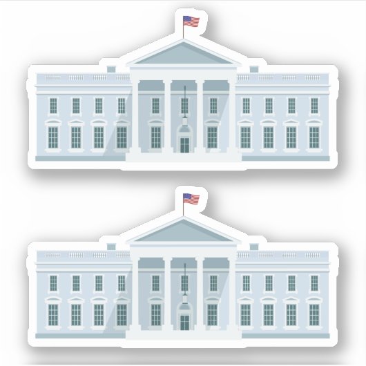 Witte Huis in Amerika Designer Sticker (Voorkant)