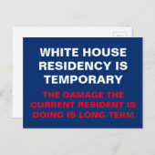 Witte Huis is tijdelijk verzet Briefkaart (Voorkant / Achterkant)