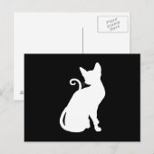 Witte Huis Kat Briefkaart (Voorkant / Achterkant)