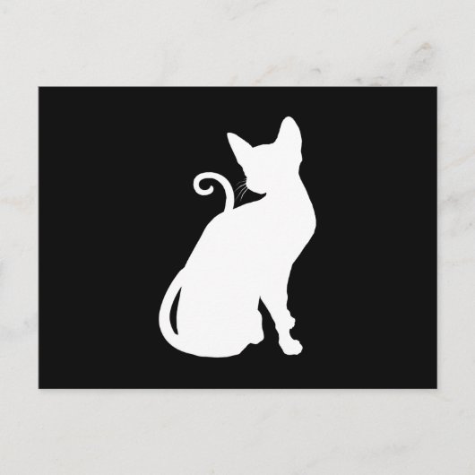 Witte Huis Kat Briefkaart (Voorkant)