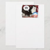 Witte Huis Kat Briefpapier (Voorkant / Achterkant)