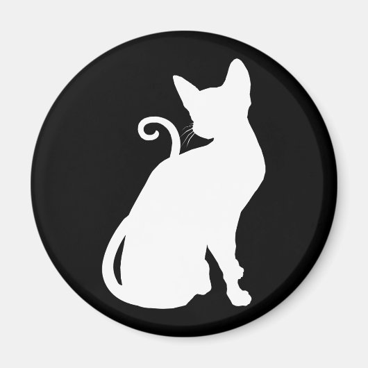 Witte Huis Kat Magneet (Voorkant)