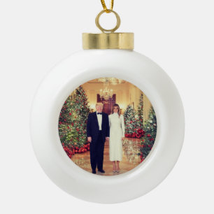 Witte Huis Kerstmis President Donald Trump Keramische Bal Ornament