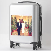 Witte Huis Kerstmis President Donald Trump Sticker (Koffer)