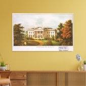 Witte Huis Kunstwerk (1870) Canvas Afdruk (Insitu (Woonkamer))