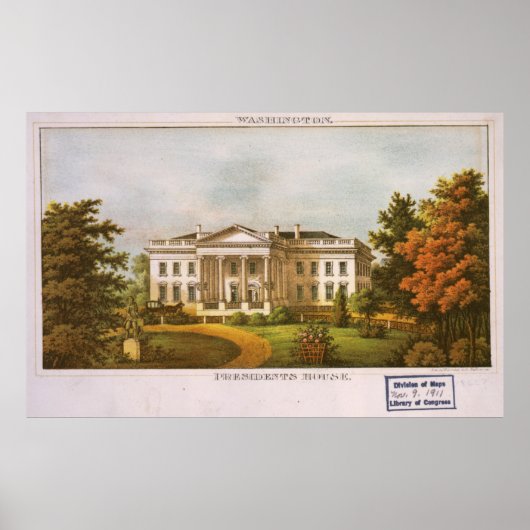 Witte Huis Kunstwerk (1870) Poster (Voorkant)