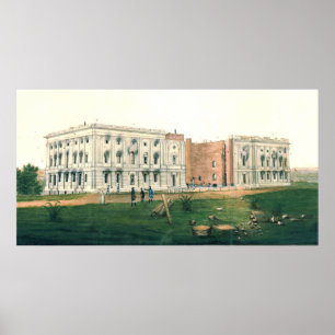 Witte Huis na Britse aanval 1814 Poster