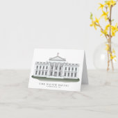 Witte Huis Notecards Kaart (Gele Bloem)