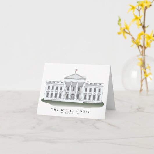Witte Huis Notecards Kaart (Gele Bloem)