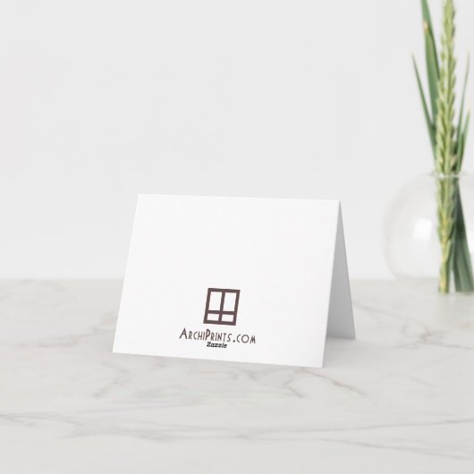 Witte Huis Notecards Kaart (Achterkant)