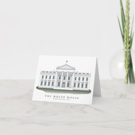 Witte Huis Notecards Kaart (Voorkant)
