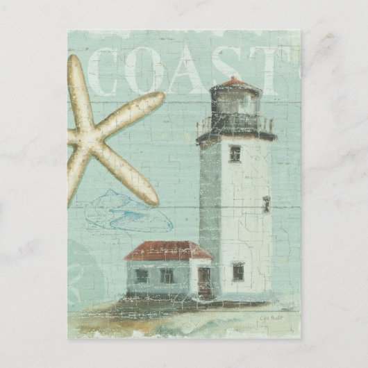 Witte Huis op strand Briefkaart (Voorkant)