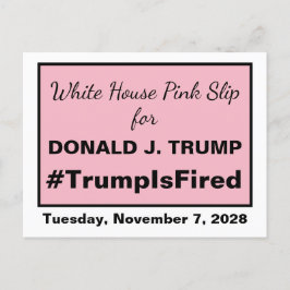Witte Huis Pink Slip Trump ontslagen bij verkiezin Briefkaart
