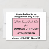 Witte Huis Pink Slip voor Ides of Trump Magnetische Uitnodiging (Voorkant)