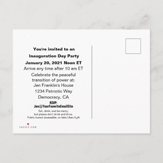 Witte Huis Pink Slip voor Trump: hij is weg Uitnodiging Briefkaart (Achterkant)