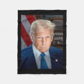 Witte Huis-portret Donald J Trump 2025 Fleece Deken (Voorkant)