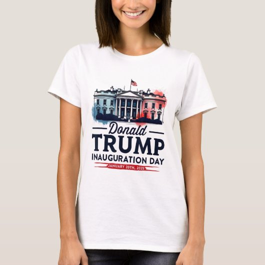 Witte Huis President Donald Trump Inauguratie 20 T-shirt (Voorkant)