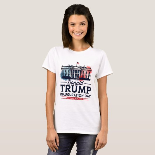 Witte Huis President Donald Trump Inauguratie 20 T-shirt (Voorkant volledig)