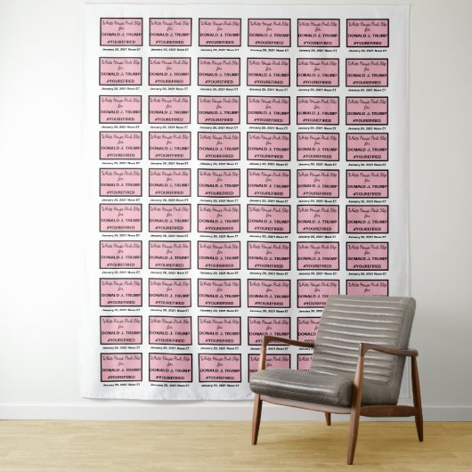 Witte Huis Roze Ontslagbrief Trump Selfie Fotoback Wandkleed (In situ)
