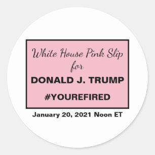 Witte Huis Roze Slip Anti-Trump Ideeën van Trump Ronde Sticker