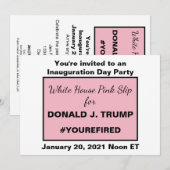 Witte Huis Roze Slip Ideeën van Trump Downloadbaar Kaart (Voorkant / Achterkant)