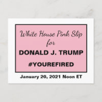 Witte Huis Roze Slip voor Trump Resistance Lijst