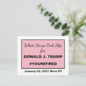 Witte Huis Roze Slip voor Trump Resistance Lijst Briefkaart (Staand voorkant)