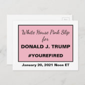 Witte Huis Roze Slip voor Trump Resistance Lijst Briefkaart (Voorkant / Achterkant)