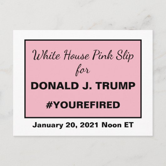 Witte Huis Roze Slip voor Trump Resistance Lijst Briefkaart (Voorkant)