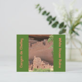 Witte Huis Ruins Canyon de Chelly Post Card Briefkaart (Staand voorkant)