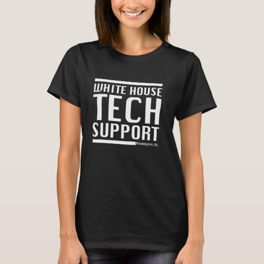 Witte Huis Tech Support Washington Funny DOGE Ner T-shirt (Voorkant)