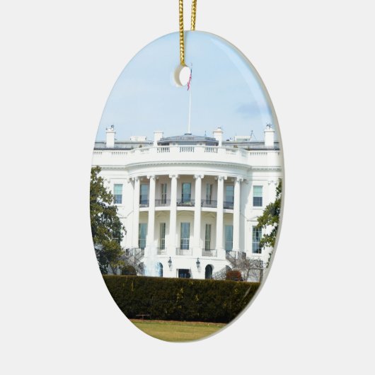 Witte Huis van de stad Keramisch Ornament (Links)
